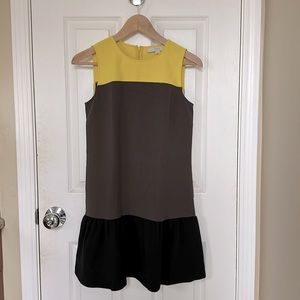 Ann Taylor Loft size 0 Short dress. Yellow/Gray/black colors. New condition.